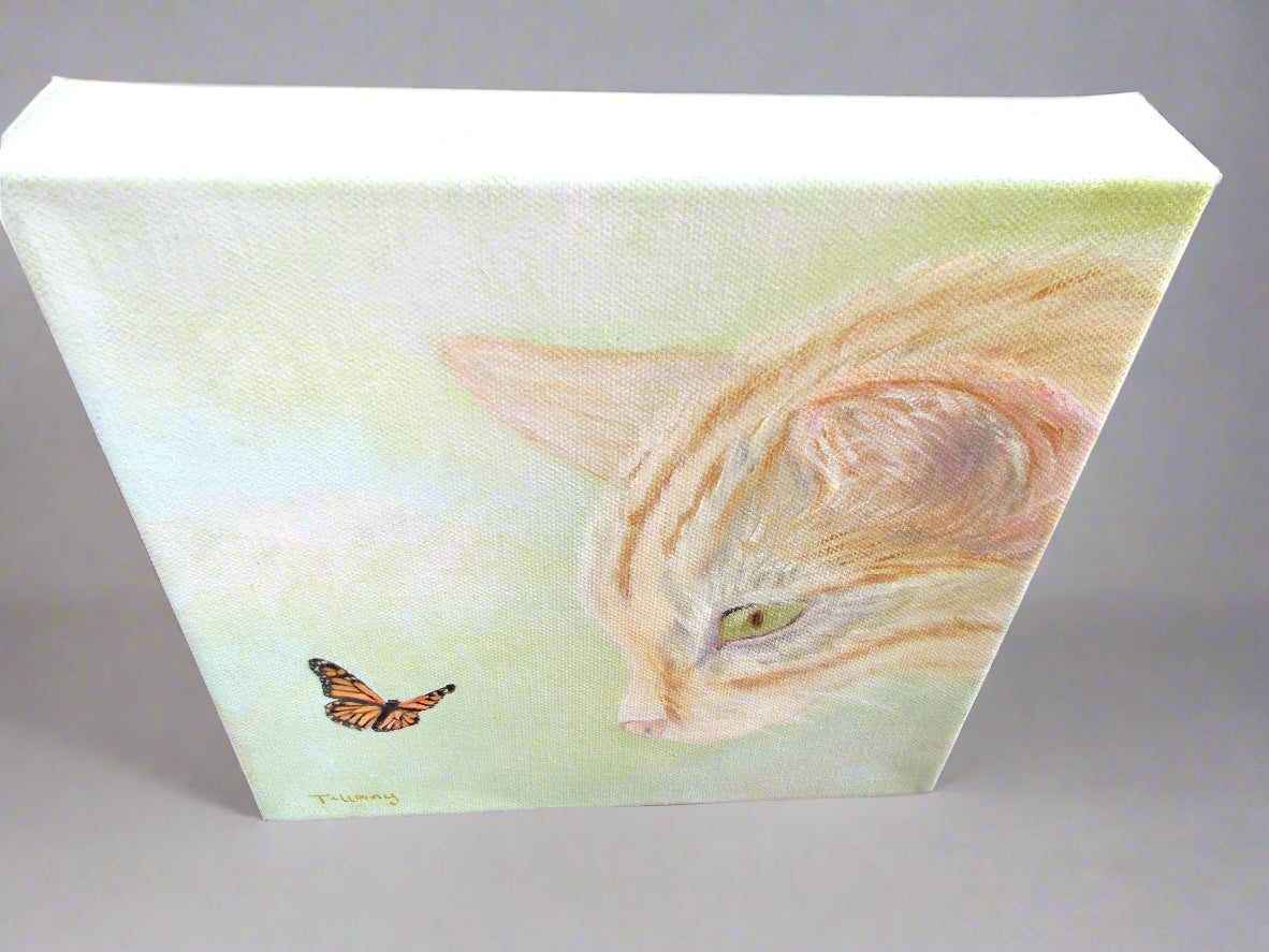 Cat & Butterfly - Original Painting