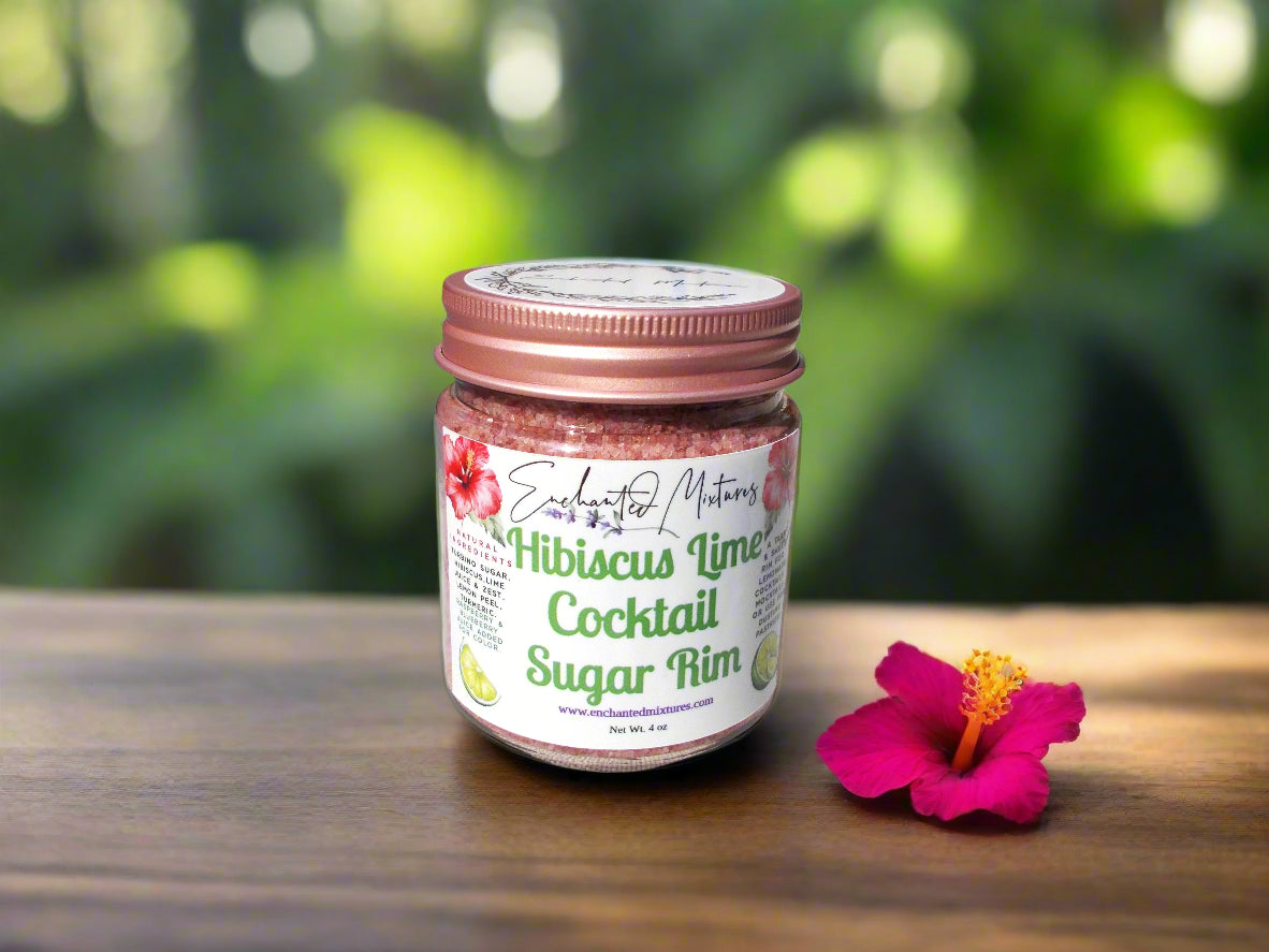 Hibiscus Lime Cocktail Sugar Rim