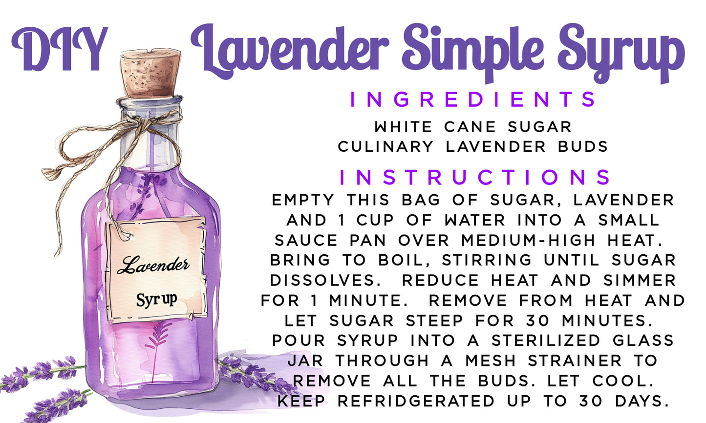 DIY Lavender Simple Syrup Mix