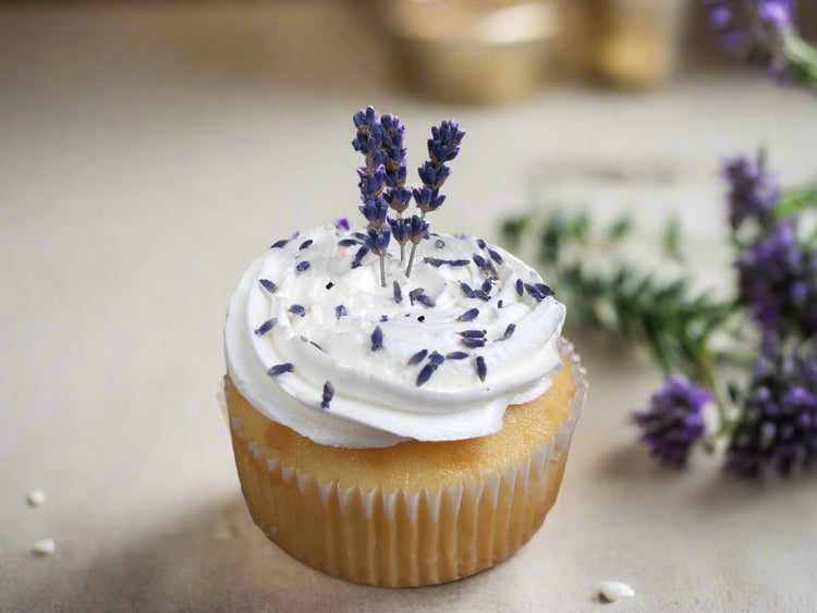 Culinary Lavender Cupcake & Cocktail Toppers