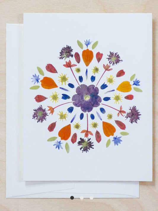 Petal People Press "FLOWER MANDALA" Note Card