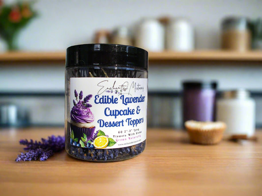 Culinary Lavender Cupcake Toppers